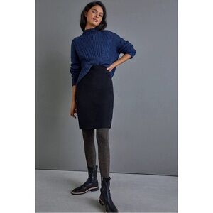 Anthropologie Maeve Anja Sweater Midi Skirt Black NWT SZ XL